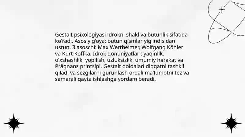 Diqqat va Sezgi Nazariyasi 4