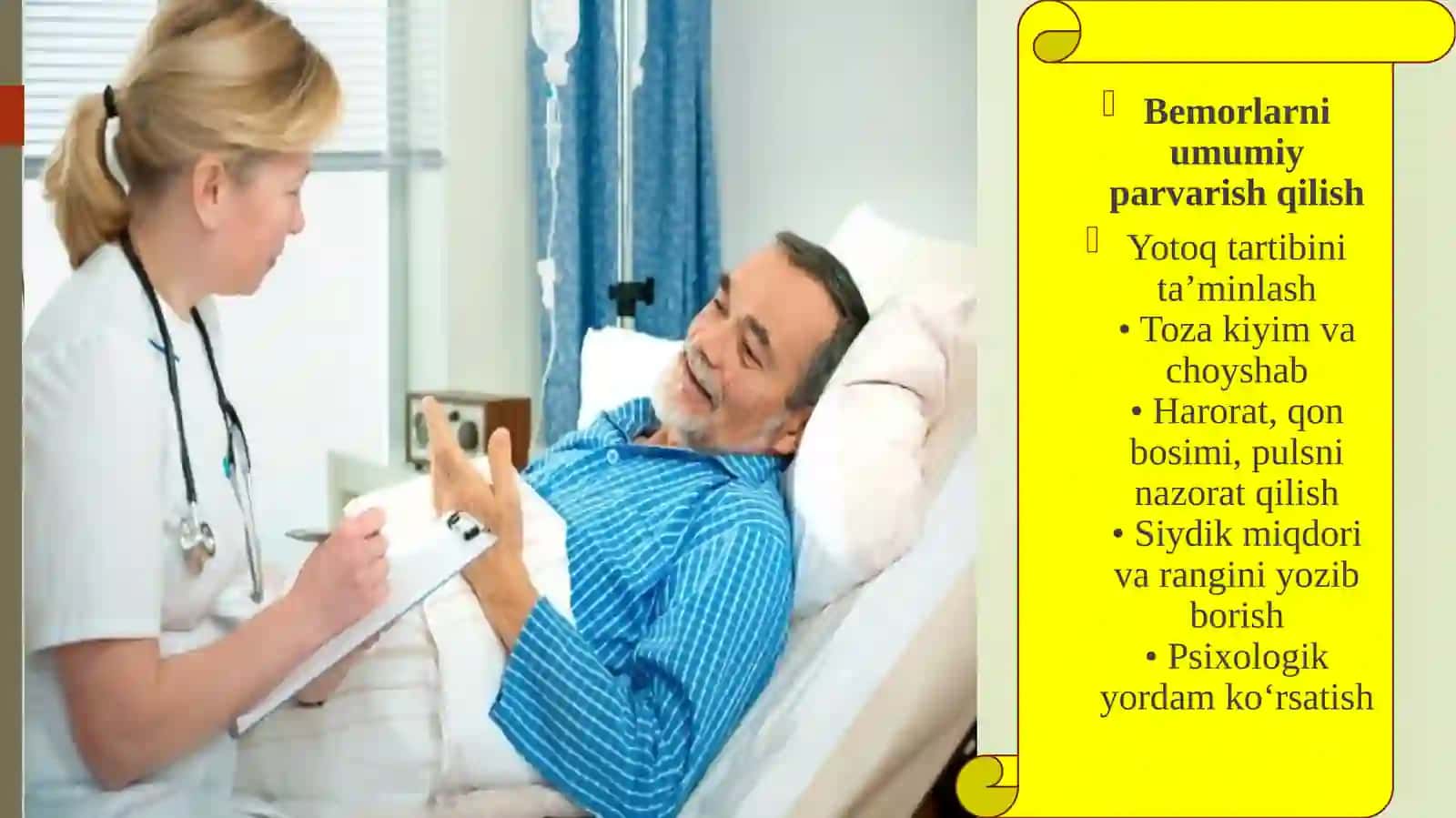 Buyrak va siydik yo‘llari kasalliklari bilan kasallangan bemorlarni parvarish qilish 4