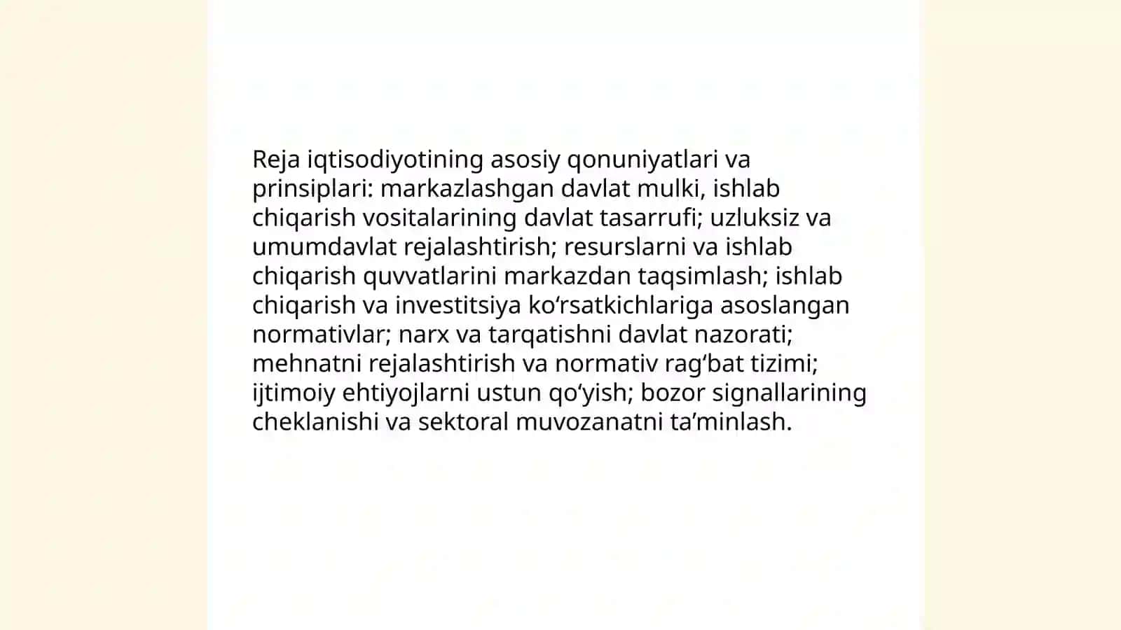 Reja va bozor institutlari qonuniyatlari 4