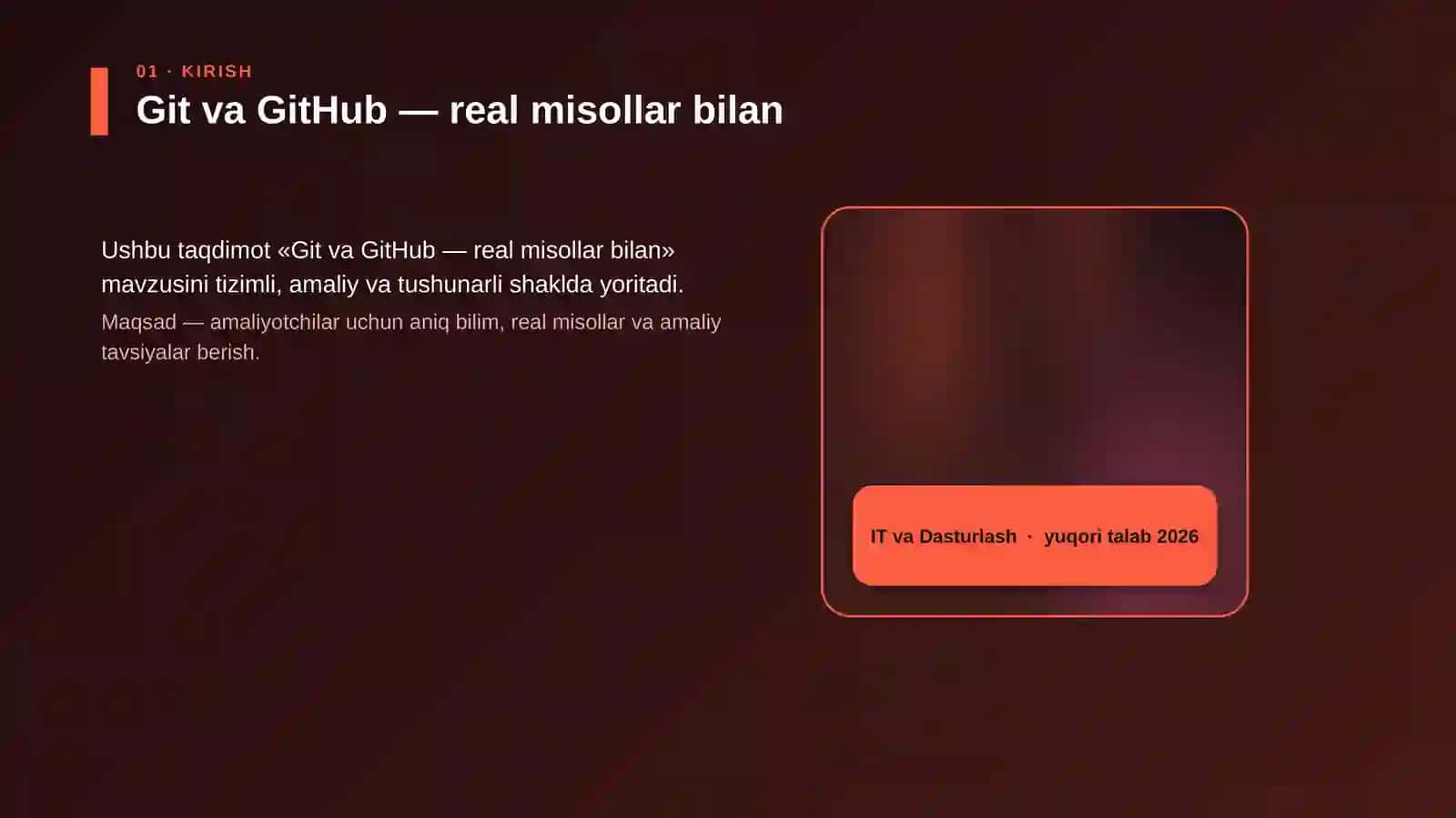 Git va GitHub — real misollar bilan 4