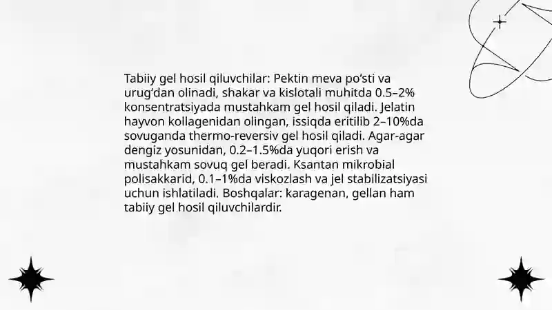 Gel hosil qiluvchilar 4