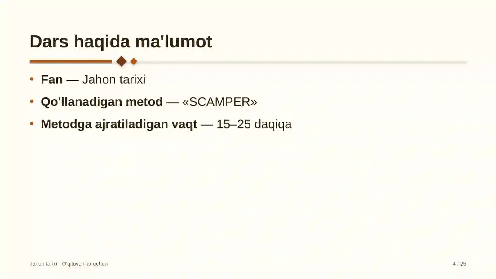 jahon tarixi darslarida scamper metodidan foydalanish 5338 4