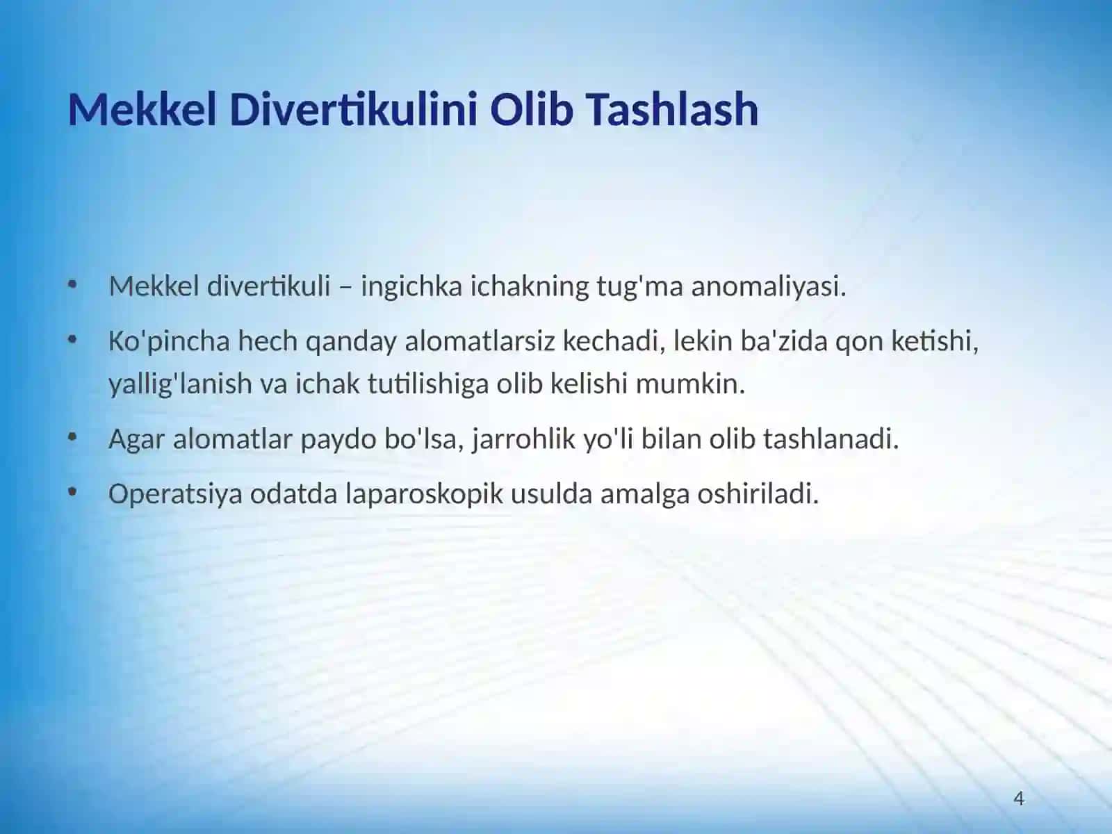 Semizlik Xirurgiyasi va Ichak Kasalliklari: Zamonaviy Davolash Usullari 4