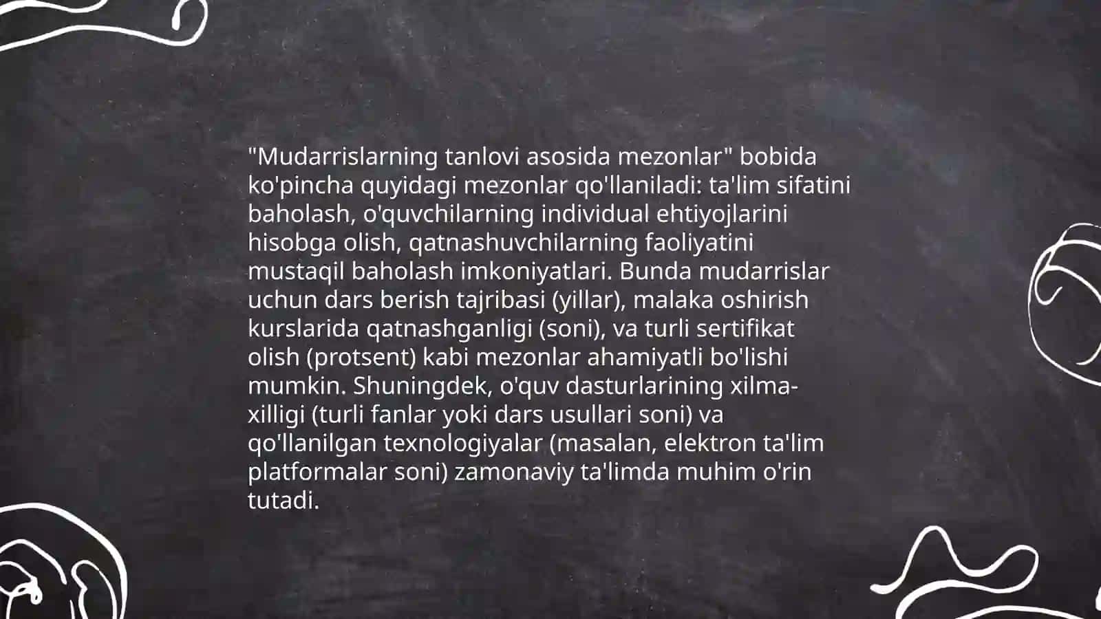 Sharq donishmandlari va mutafakkirlarning ijodiy merosida mudarrislarni tanlash, ularga qoʻyilgan talab, ularning mahorati, muloqot va muomala madaniyati 4