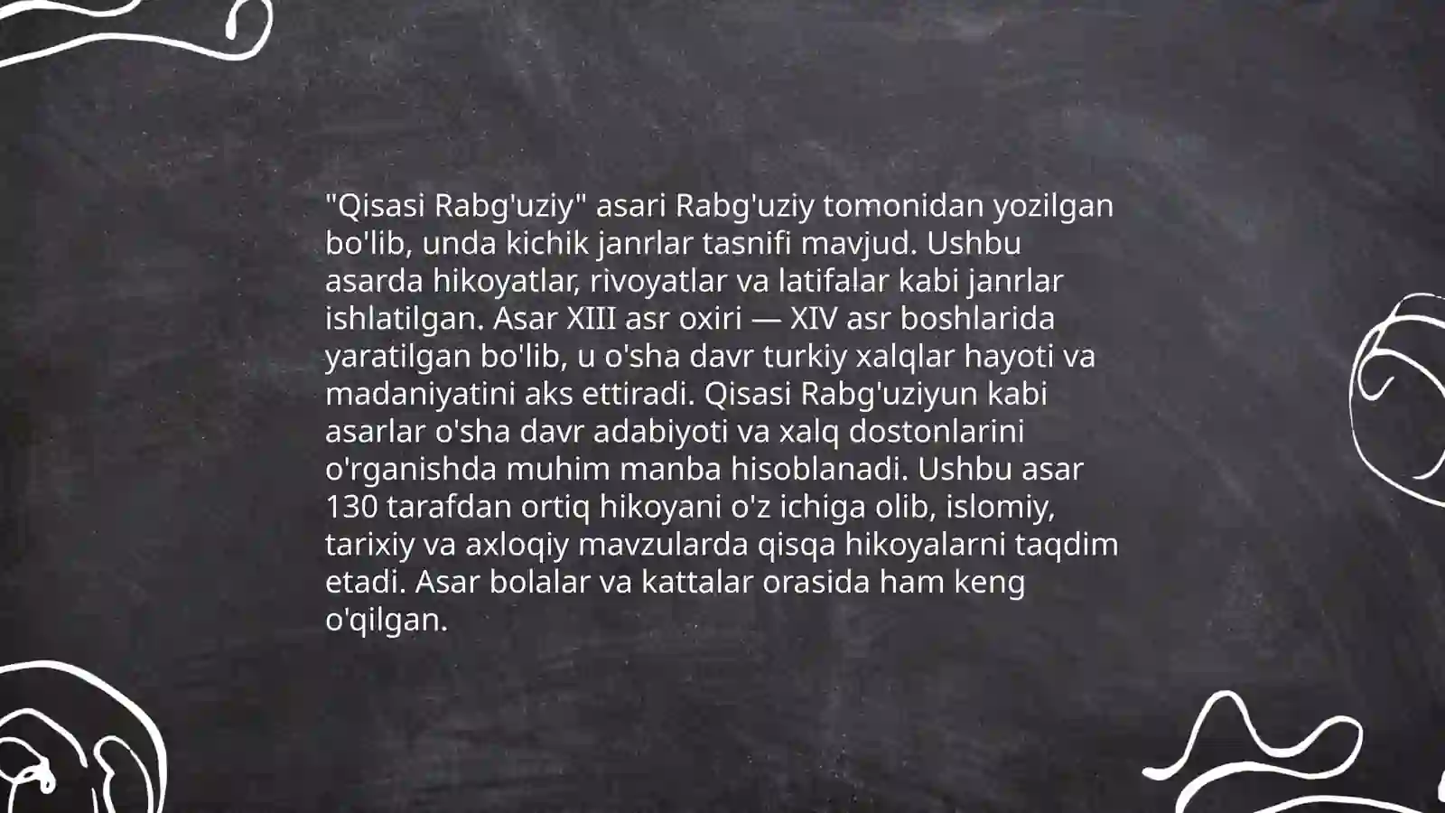Qisasi Rabg'uziyda kichik janrlar badiiyati 4