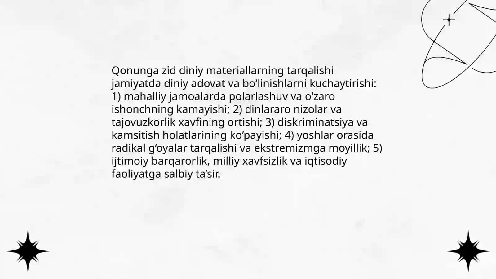 Diniy Mazmundagi Materiallar va Qonun 4