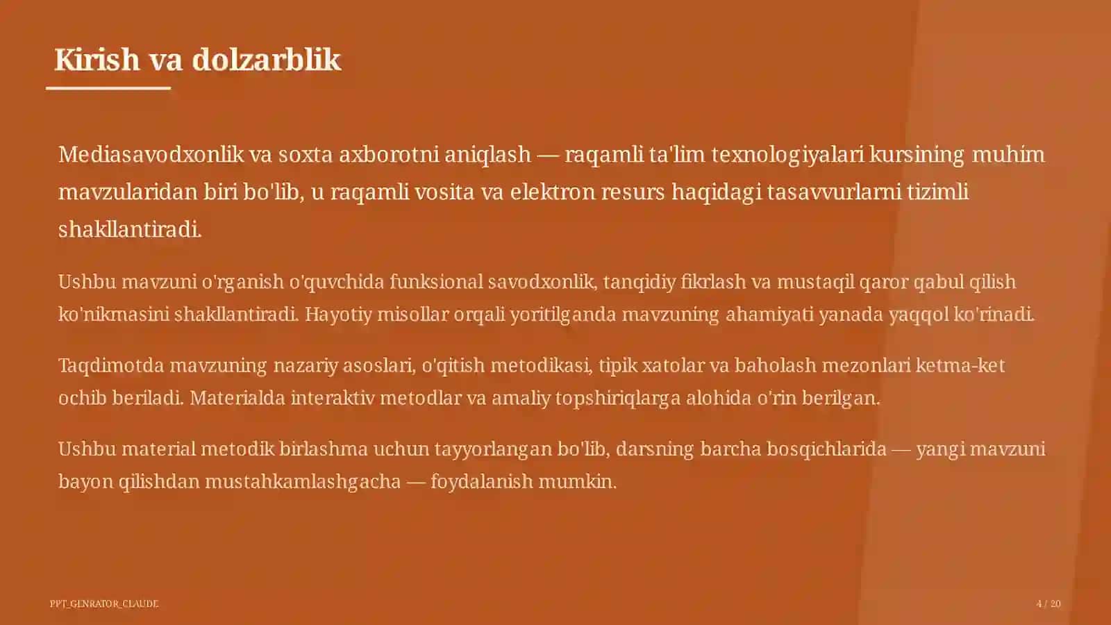 Mediasavodxonlik va soxta axborotni aniqlash 4