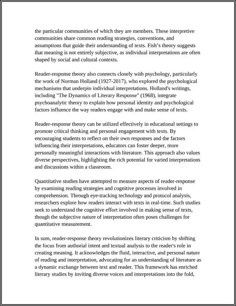 DISCOURSE AND THE READER 4