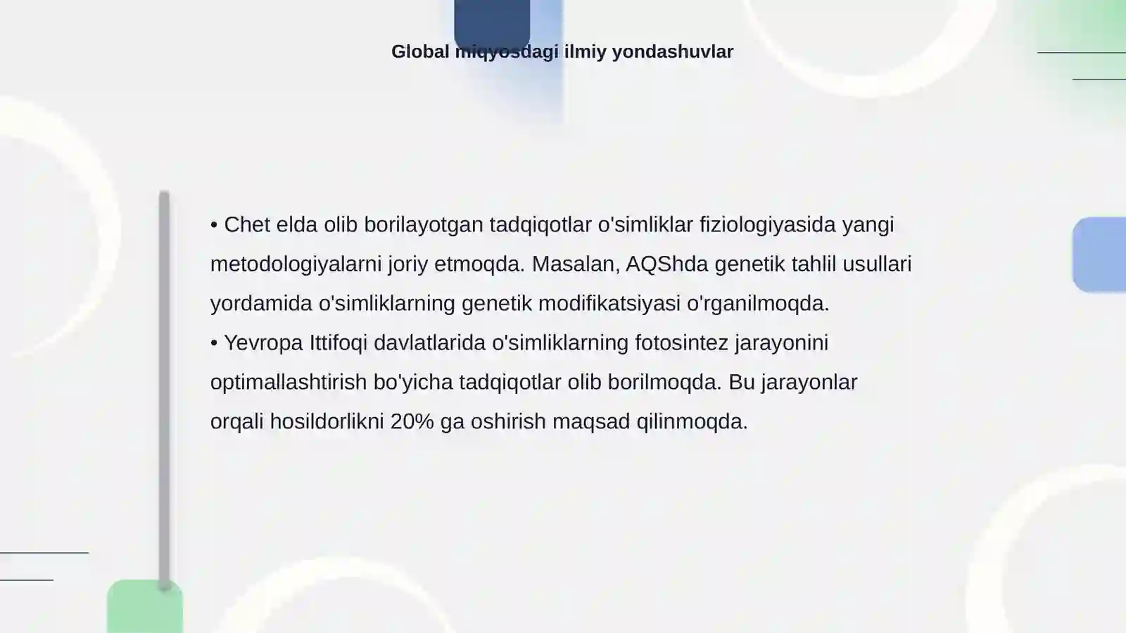 O'simliklar fiziologiyasi yuzasidan chet el ilmiy tadqiqotlar va ular haqida ilmiy maqolalarni tahlil etish 4