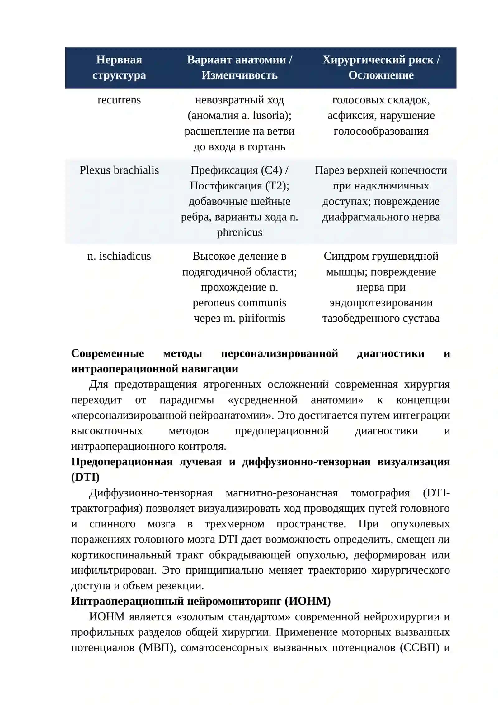 НЕЙРОАНАТОМИЧЕСКИЕ СЛОЖНОСТИ: ПОВЫШЕНИЕ ОПЕРАЦИОННОЙ БЕЗОПАСНОСТИ С УЧЕТОМ ИНДИВИДУАЛЬНОЙ АНАТОМИЧЕСКОЙ ИЗМЕНЧИВОСТИ НЕРВНОЙ СИСТЕМЫ 4