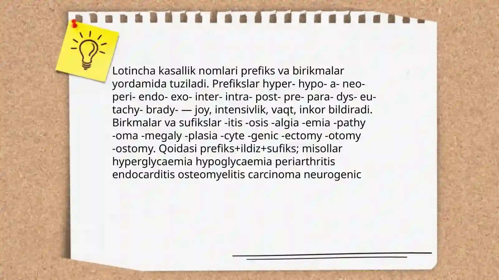 Kasallik nomlarining lotincha tuzilishi 4