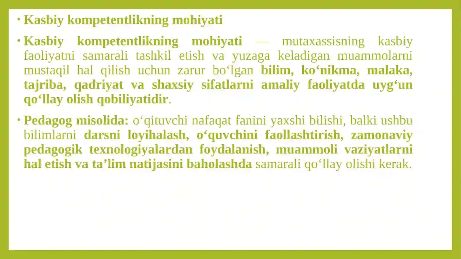 KASBIY KOMPETENTLIK: MOHIYATI, TUZILMASI VA SHAKLLANISH BOSQICHLARI 4