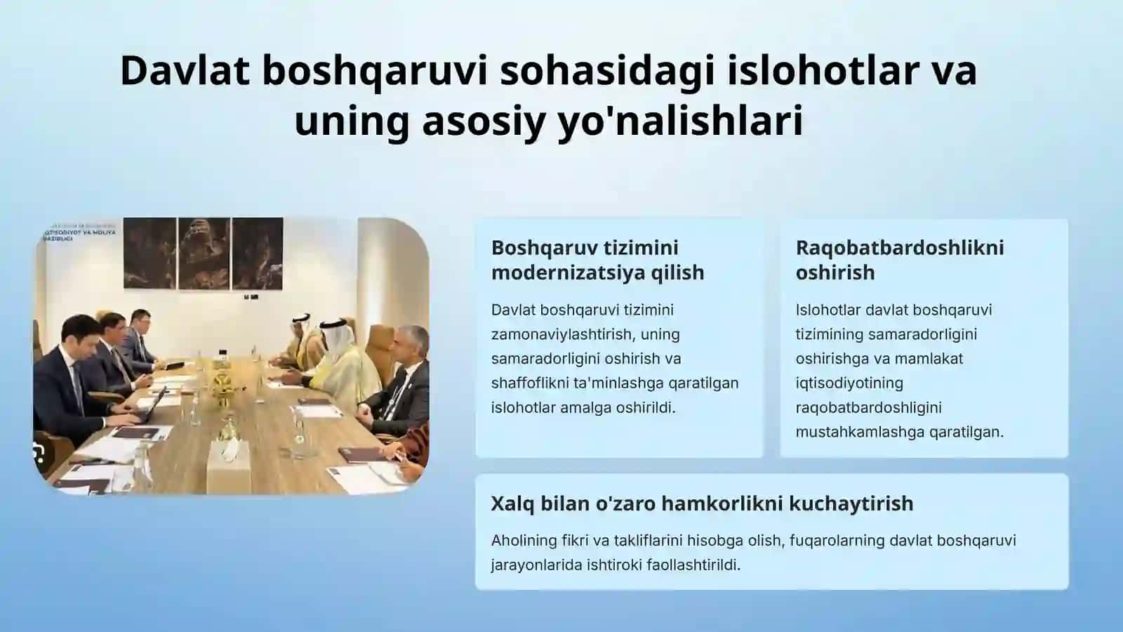 Mustaqillik yillarida boshqaruv tizimida o'tkazilgan islohotlar 4