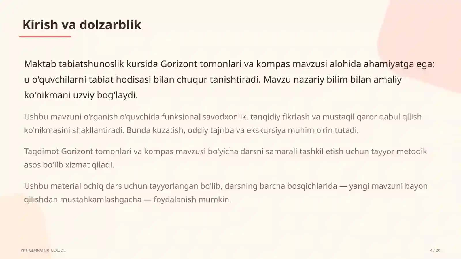Gorizont tomonlari va kompas (3-sinf) 4