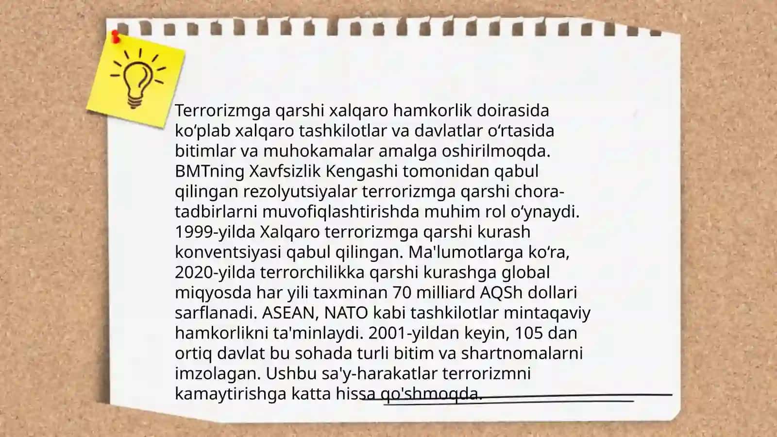 Ekstremizm va terrorizmga qarshi kurashda dunyo hamjamiyatining taʼsiri - Abduvahobova Ruxshona 4
