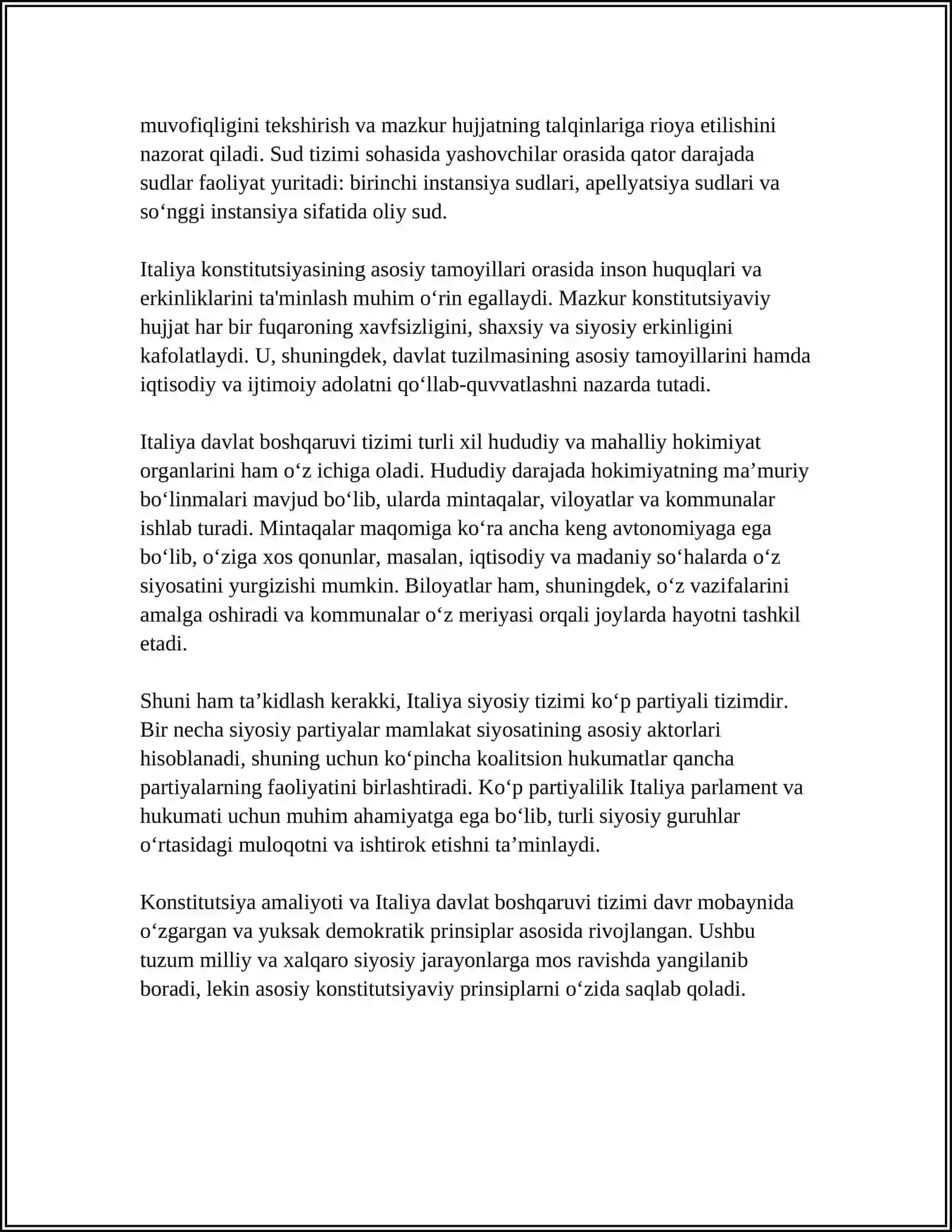 ITALIYA DAVLATI SIYOSATI HAQIDA BATAFSIL 4