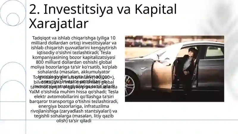 Tesla kompanyasini iqtisodiyotga tasiri 4