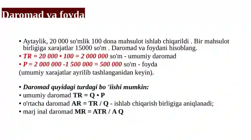 ISHLAB CHIQARISH XARAJATLARI 4