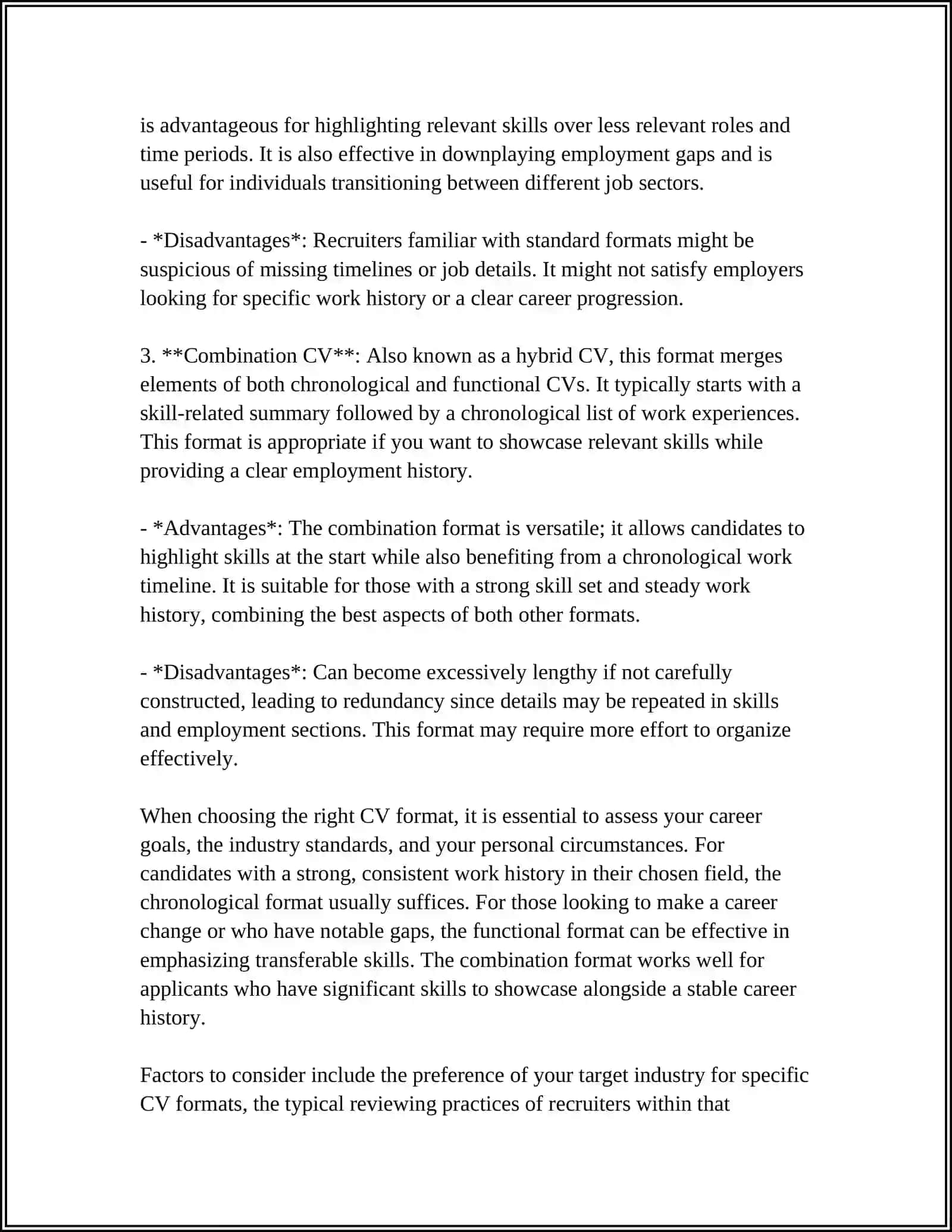HOW TO WRITE A CV 4