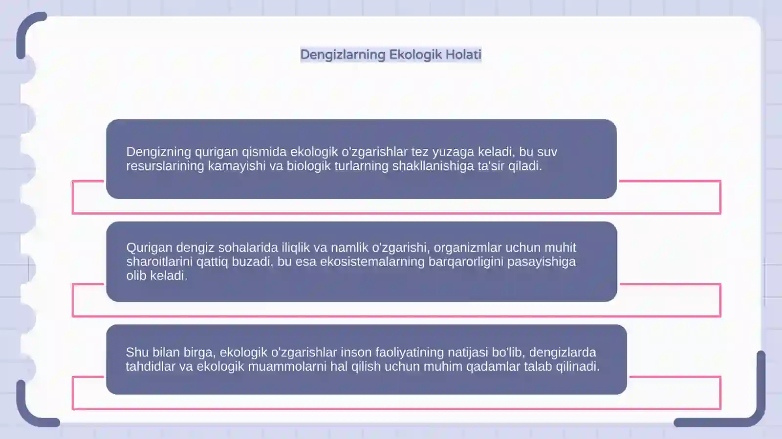 Dengizning Qurigan Qismi Ekologik O'zgarishlari 4