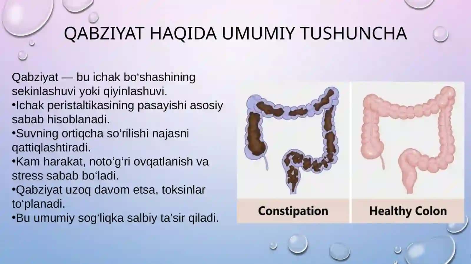 Diareya va qabziyat 4