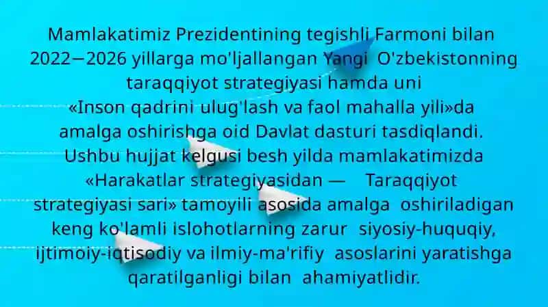 Yangi O'zbekistoning 2022-2026 yil taraqiyot strategiyasi 4