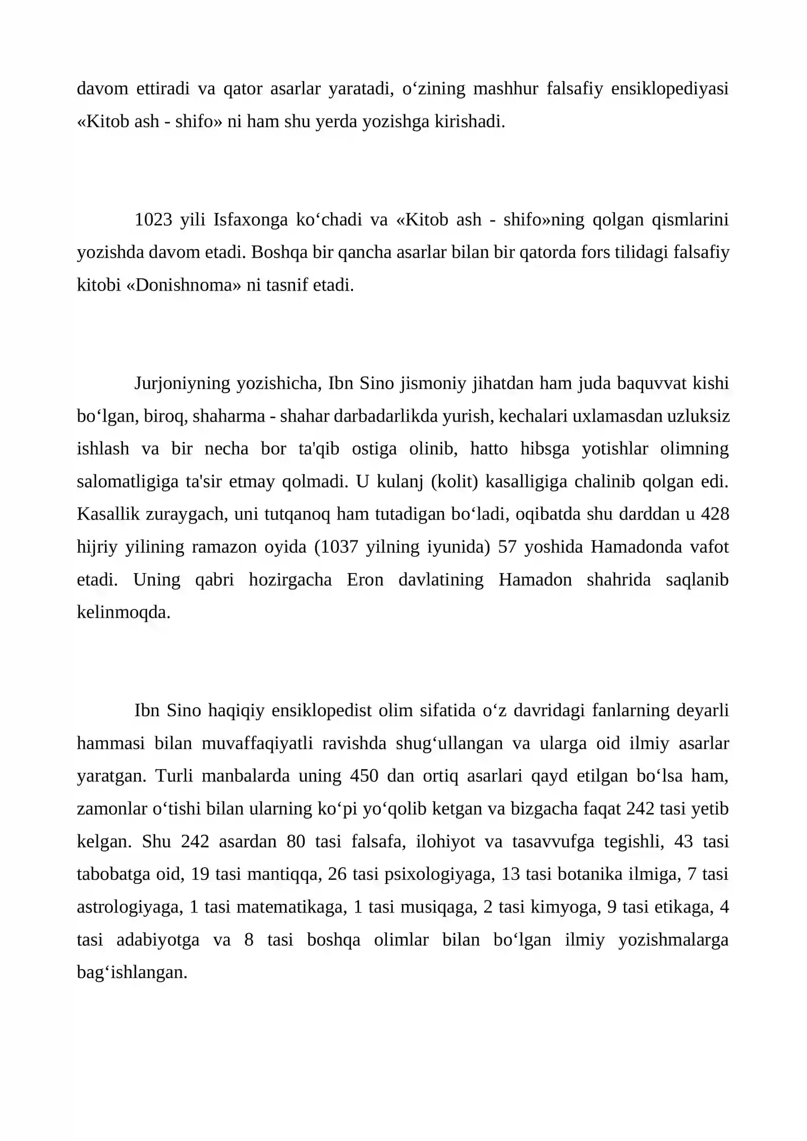 Abu Ali Ibn Sino va uning “Tib qonunlari” 4