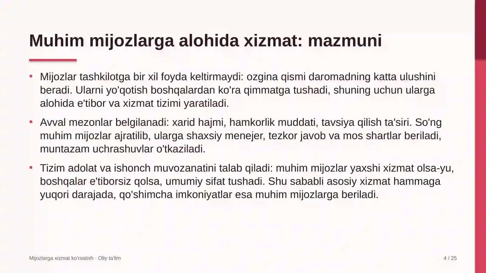 gastronomik turizmda muhim mijozlarga alohida xizmat ko'rsatish 4983 4