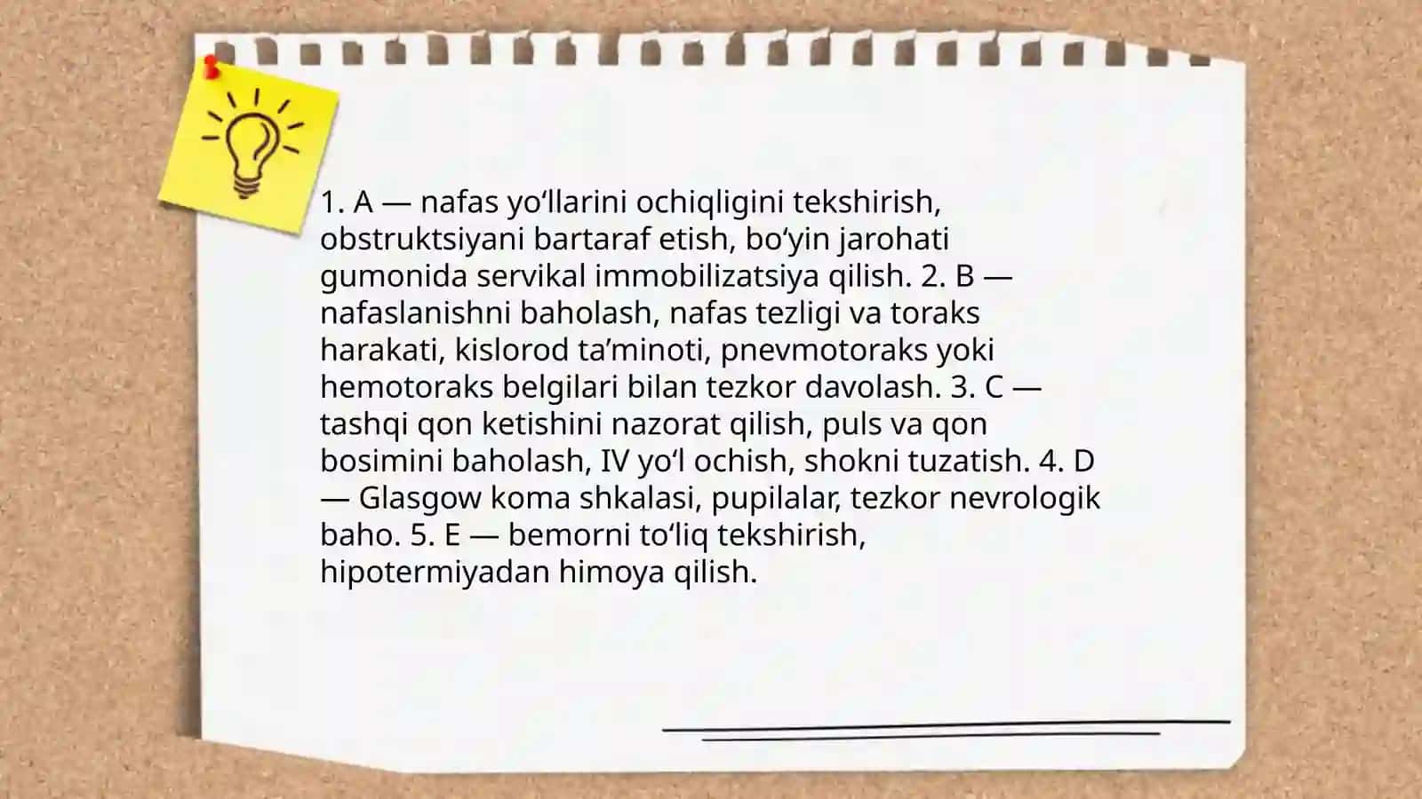 Sahna xavfsizligi va tezkor holat baholash (ShTYo bosqichi) 4