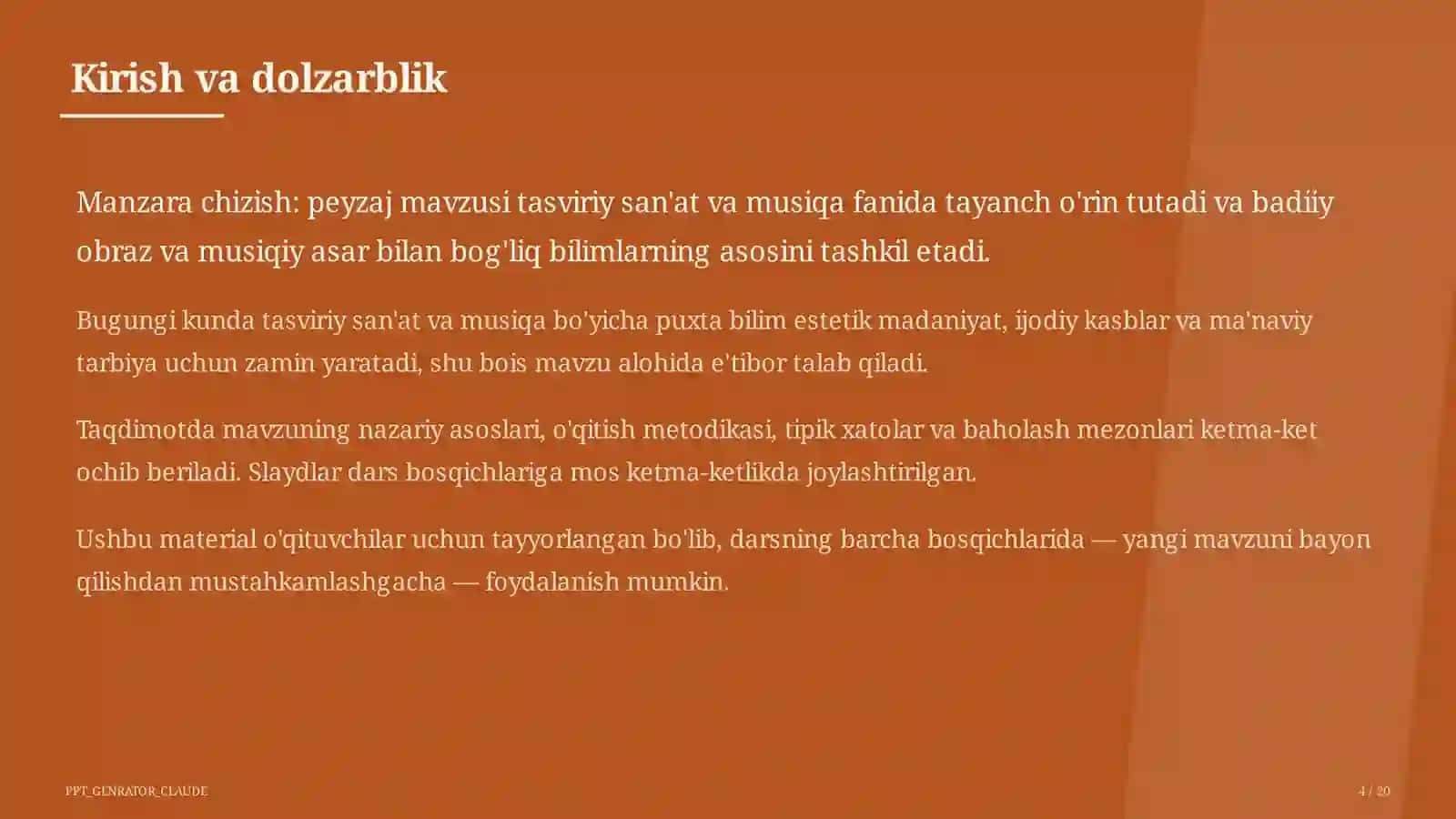 Manzara chizish: peyzaj (3-sinf) 4