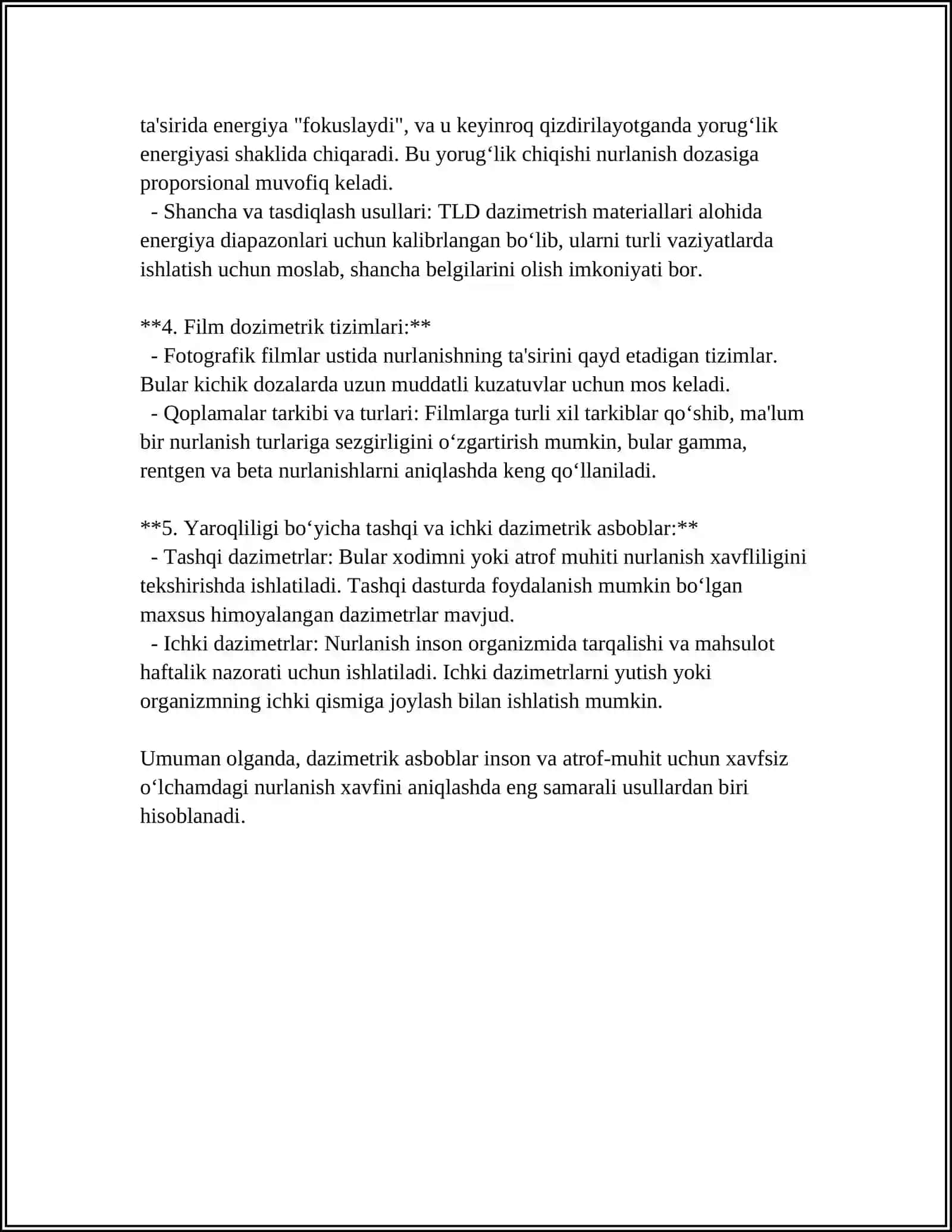 DAZIMETRIK ASBOBLAR TASNIFI 4