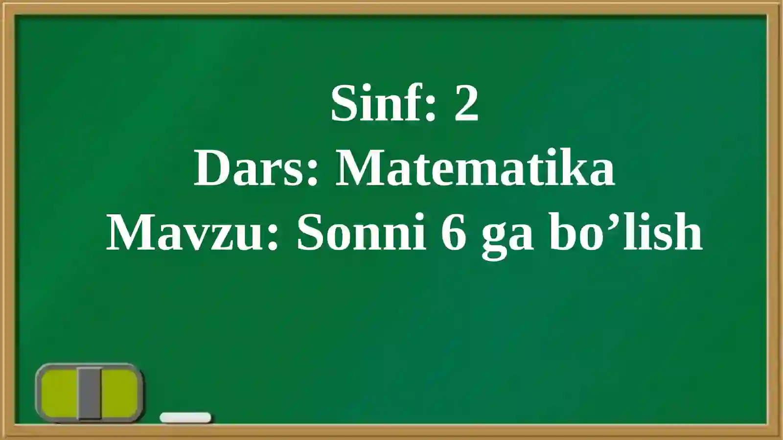 Sonni 6 gabo’lish 4
