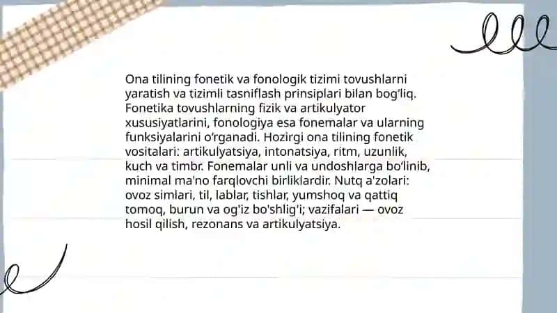 Nutq tovushlarini o'rganadigan soha ekanligi 4