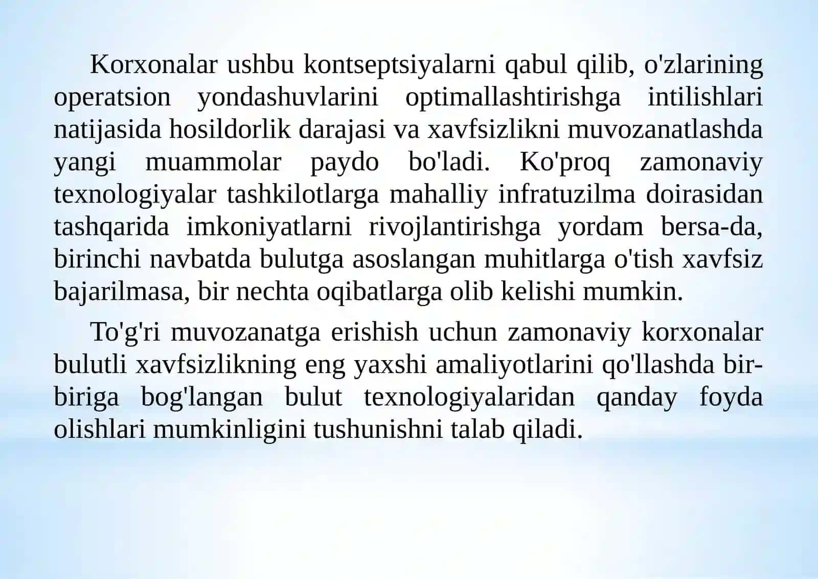 Clouddagixavfsizliklardako'riladiganchoralar 4