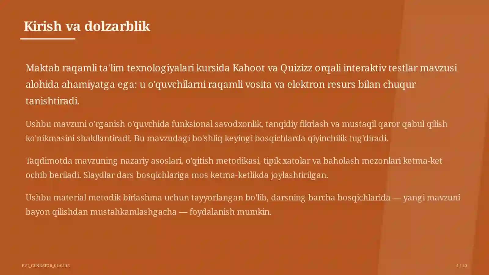 Dars rejasi 3
