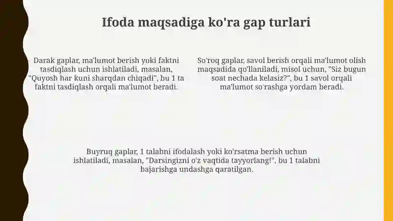 Sodda va qo'shimcha gaplar 4