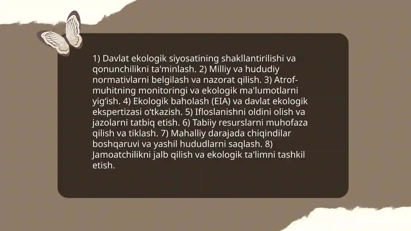 Tabiatni muhofaza qilish masalalarini meʼyoriy hujjatlarda yoritilishi 4