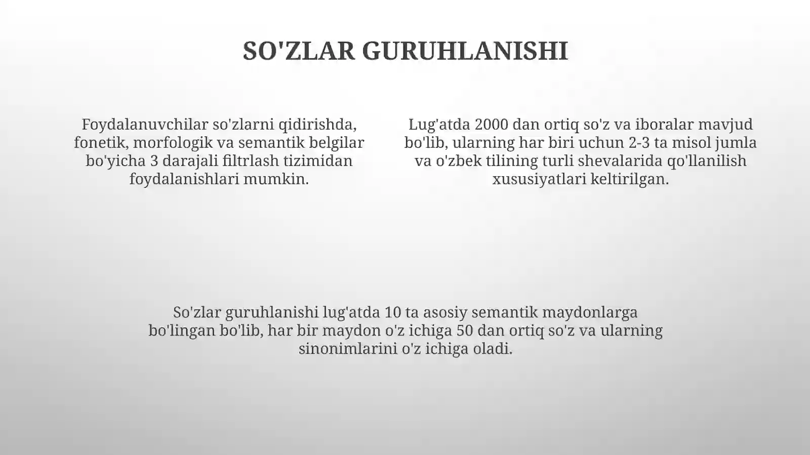 Òzbek tilining so‘zlar darajalanishi lug‘ati 4