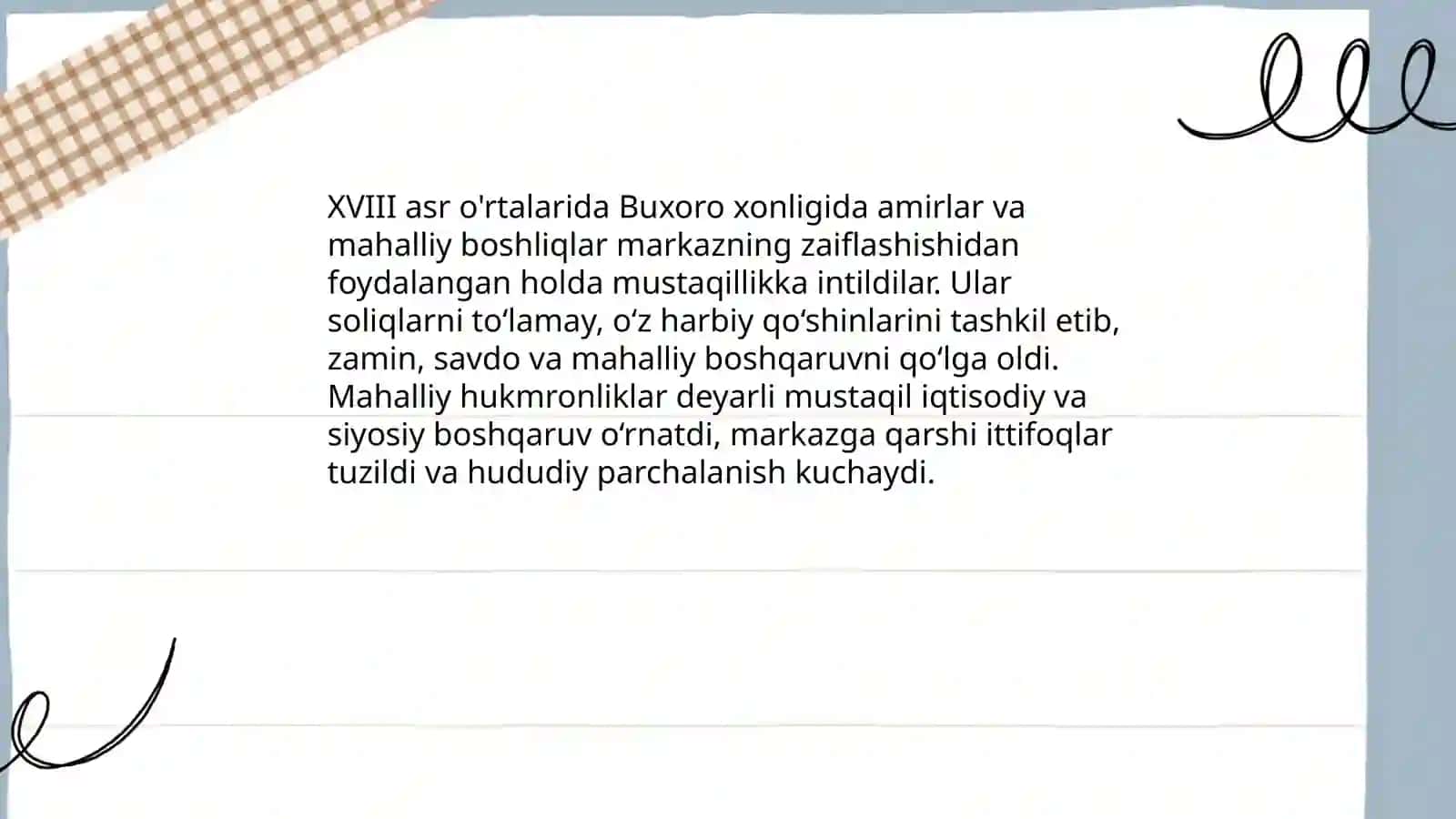 XVIII asrda Buxoro xonligida siyosiy va iqtisodiy inqiroz 4