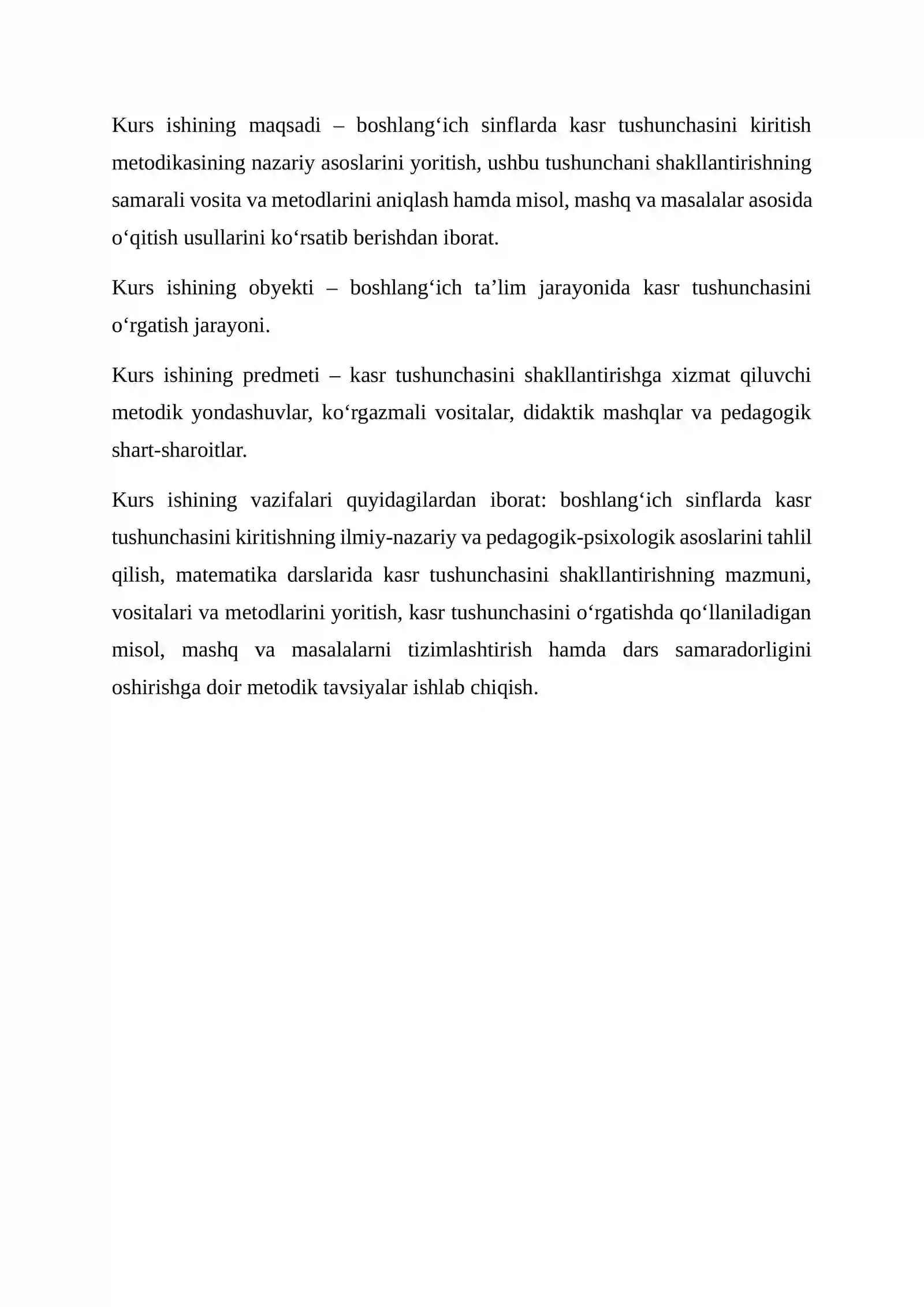 Boshlang‘ich sinflarda kasr tushunchasini kiritish metodikasi 4