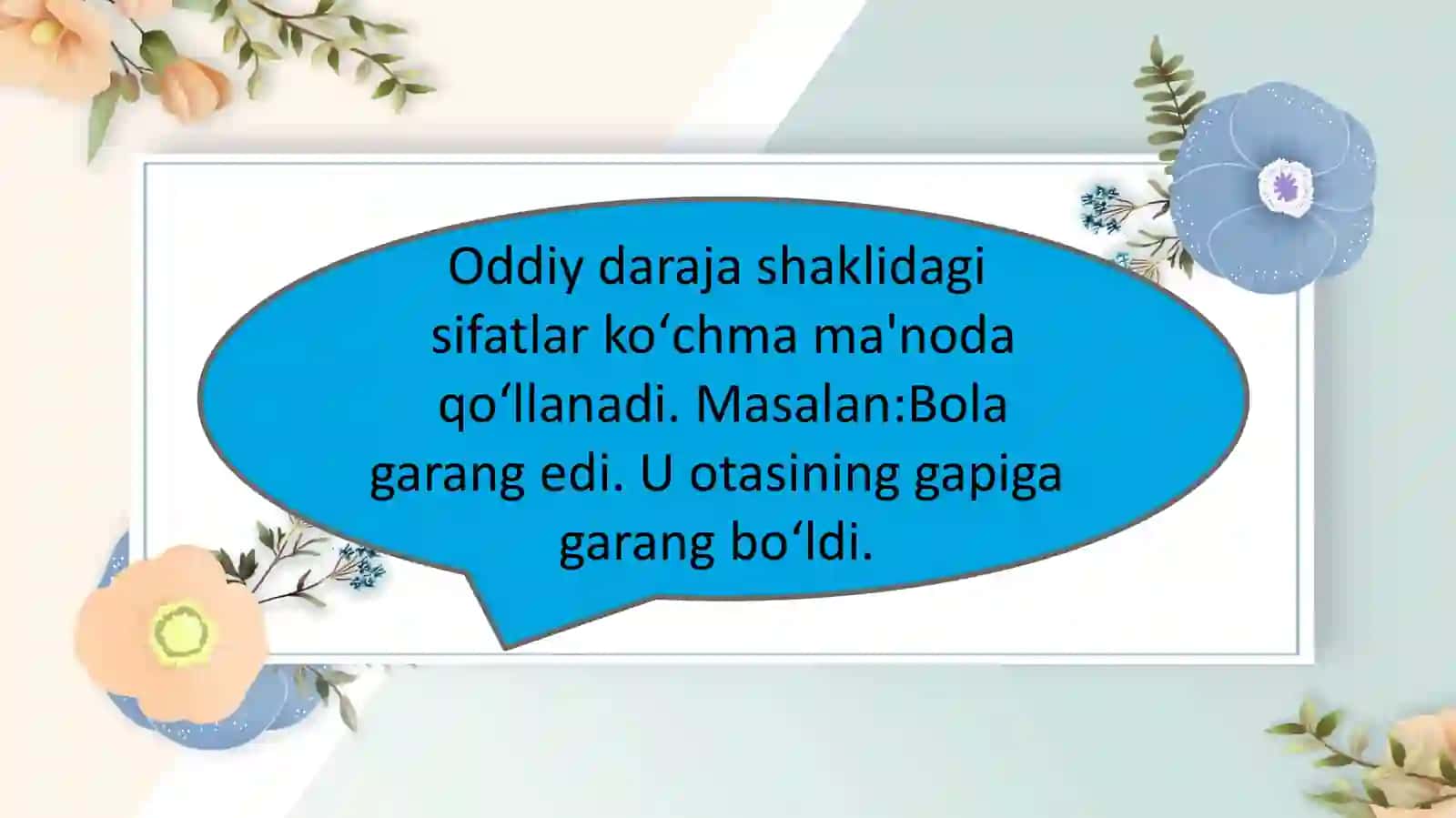 SIFATNING MORFOLOGIK XUSUSIYATLARI 4
