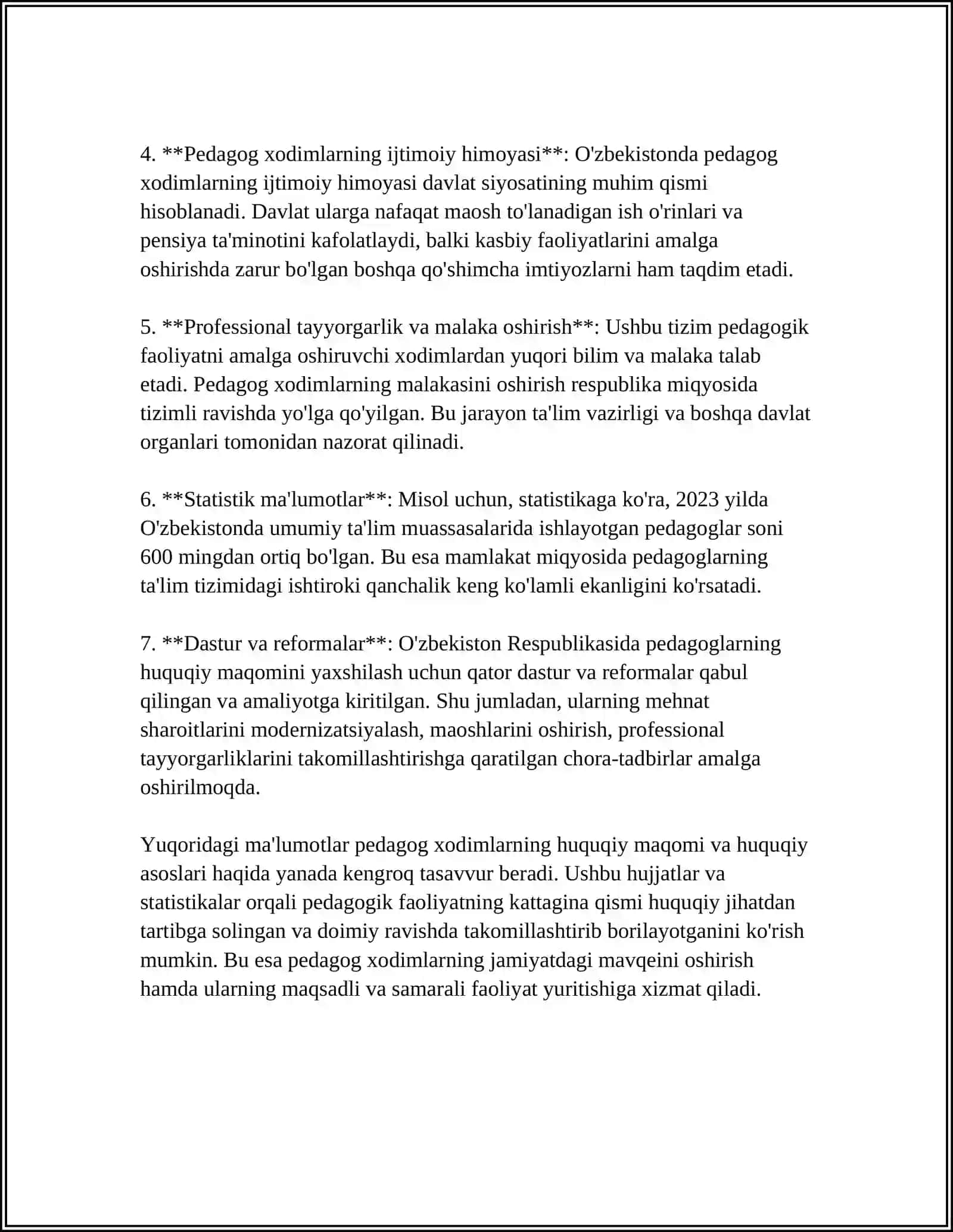 TA'LIM TASHKILOTLARI PEDAGOG XODIMLARNING HUQUQIY MAQOMI 4