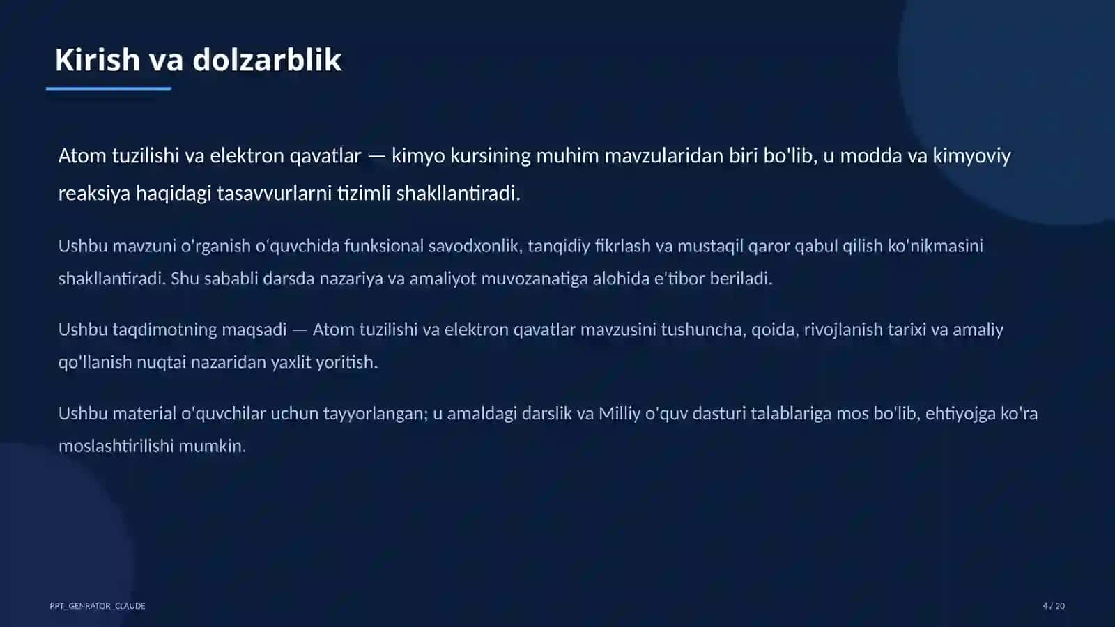Atom tuzilishi va elektron qavatlar (8-sinf) 4