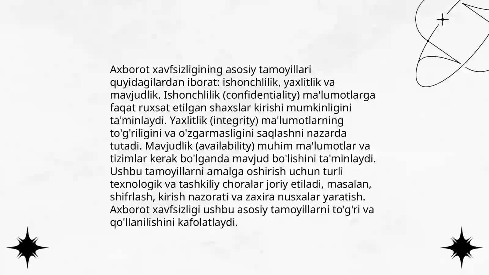 Axborot xavfsizligi tushunchasi 4