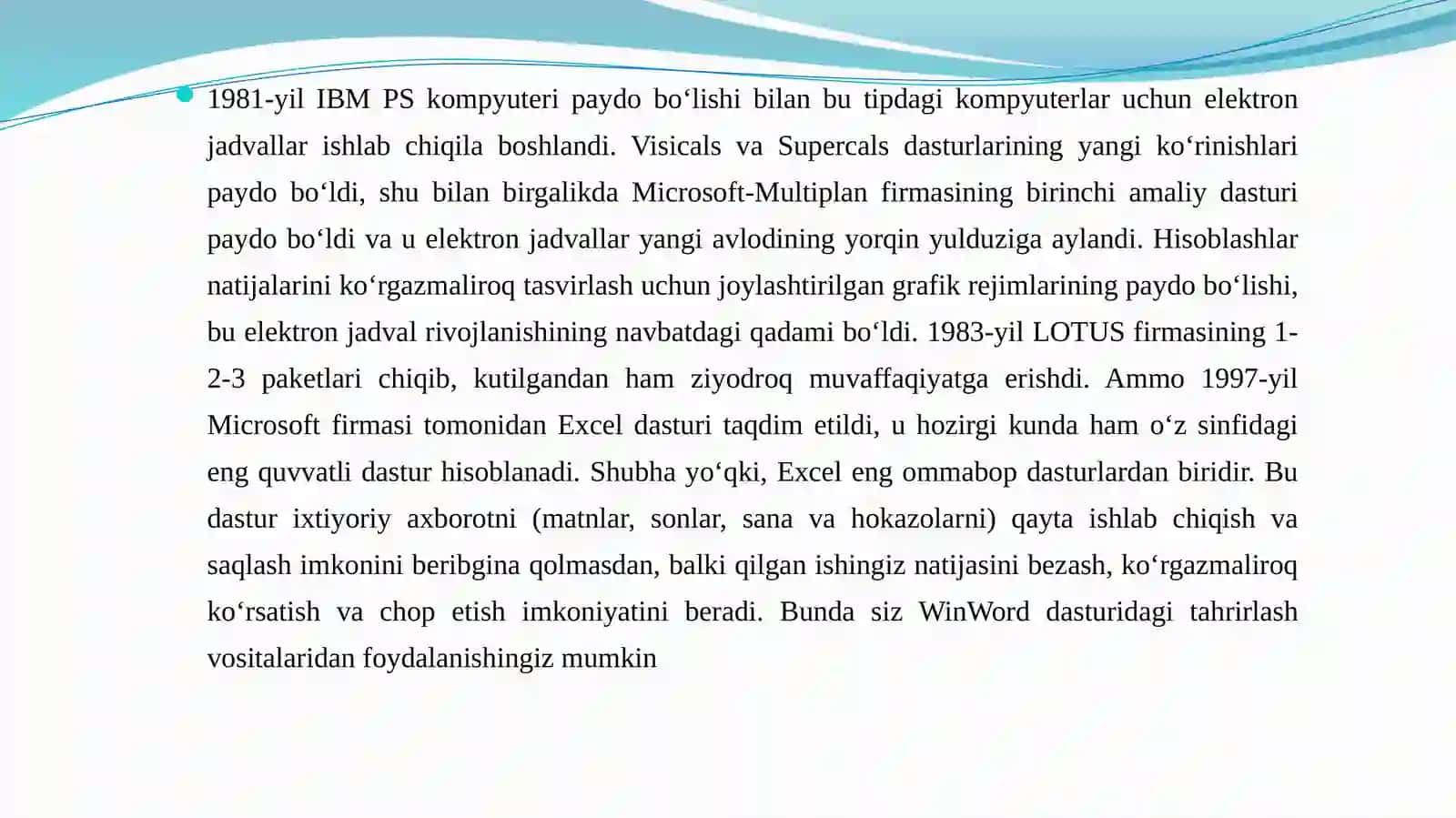 Sohaga oid taqdimotlar yaratish 4