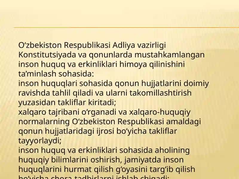 Inson huquqlarini himoya qilish bo'yicha milliy institutlar va uning inson huquqlarini amalga oshirishdagi roli 4