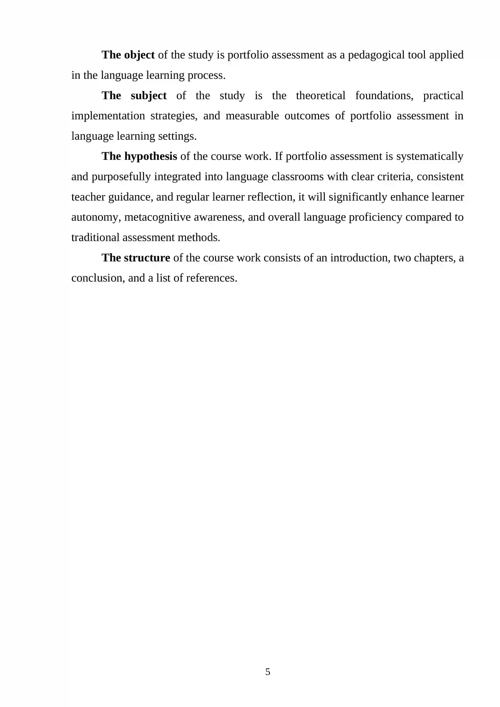 Portfolio Assessment in Language Learning 4