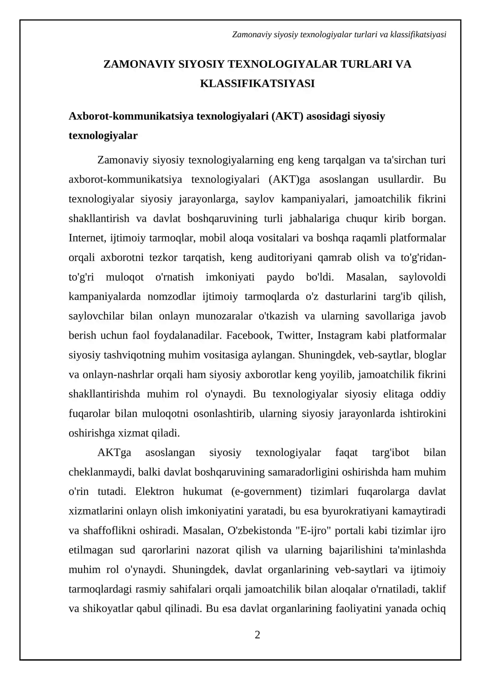 siyosiy texnalogiya va ularning davlat boshqaruvida oʻrni 4