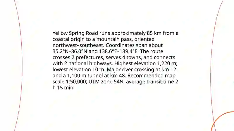 Yellow Spring Road in Japan 4