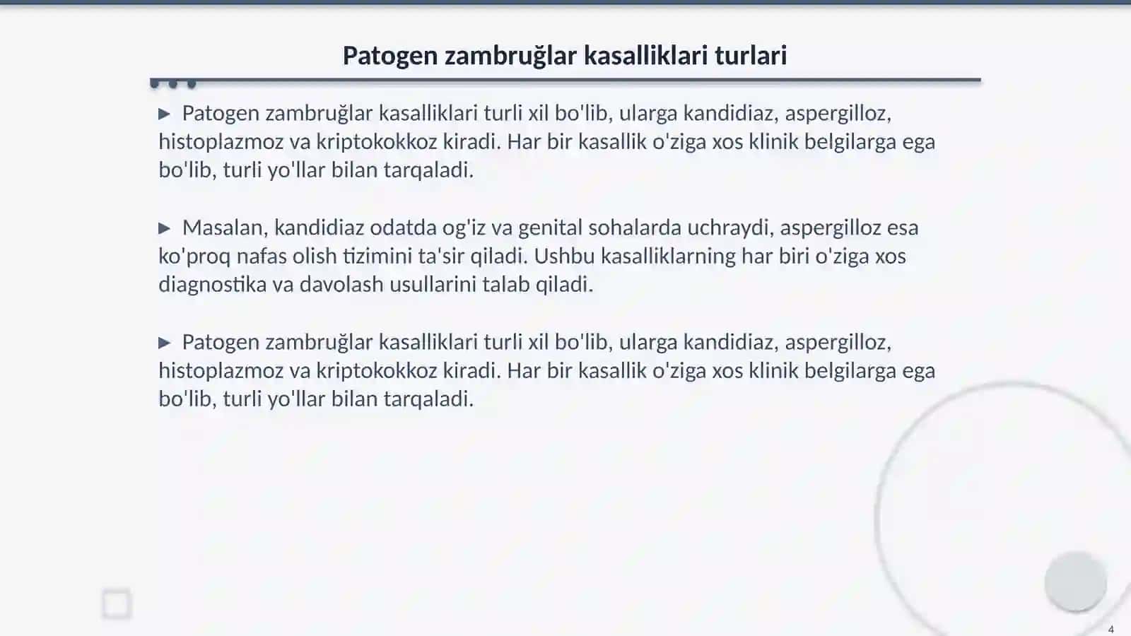 Patogen zambruğlar kasalliklari va ularning labarator diagnostikasi 4